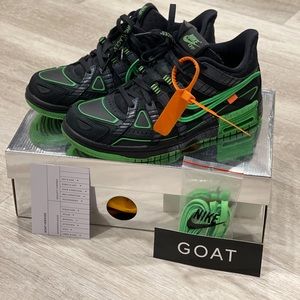 Off-White x Air Rubber Dunk 'Green Strike' Size7